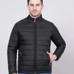 Men Quilted Regular Fit Puffer Jacket with Insert Pockets-picture-44