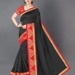 Women Floral Woven Silk Saree-image-7