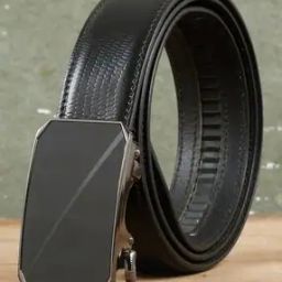 Men Croc-Embossed Belt with Auto-Lock Buckle-image-46