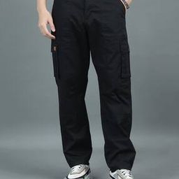 Men Baggy Fit Cargo Pants-image-97