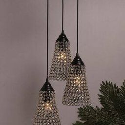 Round Chandelier Crystal Cone Hanging Pendant Light-31