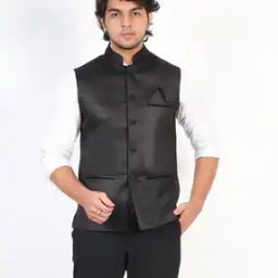 Men Mandarin-Collar Nehru Jacket-image-25