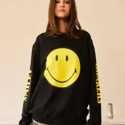 bonkers corner Women Graphic Print Oversized Cotton Sweatshirt-picture-16
