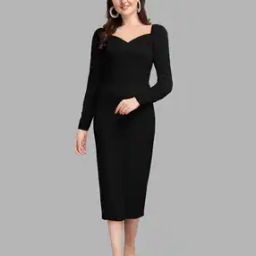 Women Sweetheart-Neck Bodycon Dress-image-17