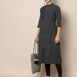 Striped A-line Kurta-image-65