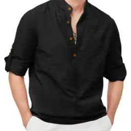 Men Mandarin Collar Short Kurta-image-79