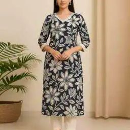 Women Floral Print Straight Kurti-image-14