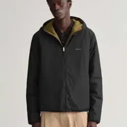 Zip-Front Bomber Jacket with Hood-image-16
