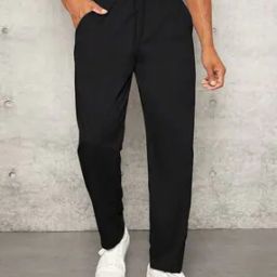 Men Straight Track Pants with Drawstring Waist-picture-21