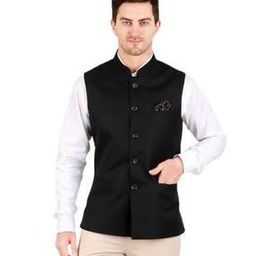Men Regular Fit Nehru Jacket with Insert Pocket-image-57