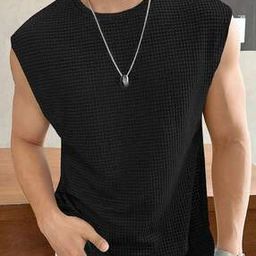 Men Knitted Regular Fit  Sleeveless Vest-image-65