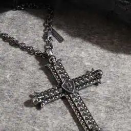 police Stainless Steel Cross Drop Pendant with Chain-picture-42