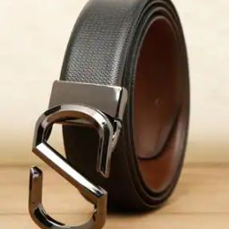 Textured Leather Belt with Buckle Closure-image-35