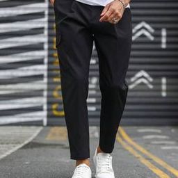 Men Flat-Front Cargo Pants-image-33