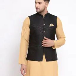 Geometric Print Nehru Jacket-18