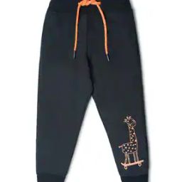 Boys Typographic Print Joggers with Drawstring Waist-14