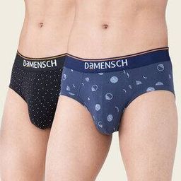 Pack of 2 Printed Briefs with Elasticated Waist-image-12