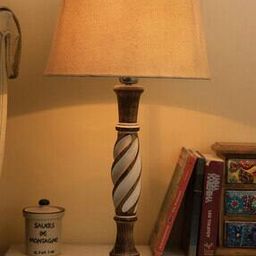 Twister Wooden Table Lamp with Shade-image-41