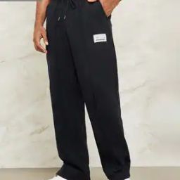 Men Pintuck Wide-Leg Joggers with Badge Detail-picture-42