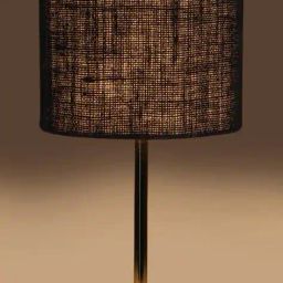 devansh Jute Table Lamp with Wood Base image 1