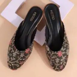 Women Embellished Slip-On Mules-2