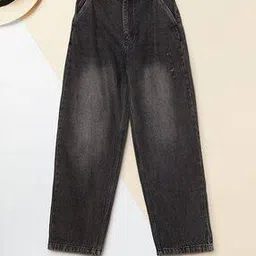 Girls Washed Barrel Fit Jeans-image-41