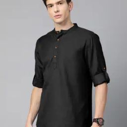 Men Regular Fit Kurta with Mandarin Collar-image-82