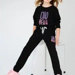 Women Typographic Print T-Shirt & Pyjamas Set-picture-1