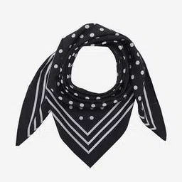 Polka-Dot Scarf with Contrast Border-image-46