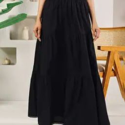 Women Skirt with Elasticated Waist-image-26