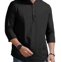 Men Regular Fit Short Kurta-image-12
