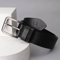 allen solly Men Croc Embossed Belt with Tang Buckle Closure-picture-8