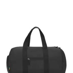 Typographic Print Duffle Bag with Detachable Strap-0