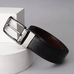 van heusen Men Leather Belt with Metal Buckle-picture-31