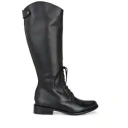 Lace-Up Knee-Length Boots with Zip Closure-image-35