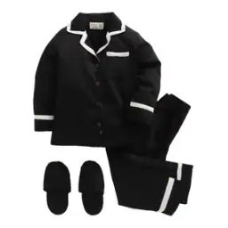 Solid Collar-Neck Nightwear Sets-image-2