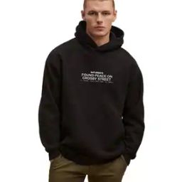 Men Oversized Fit Hoodie with Kangaroo Pocket-image-3