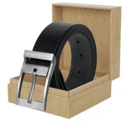 Men Leather Belt with Pin-Buckle Closure-image-36