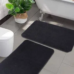 saral home Pack of 2 Anti-Skid Cotton Bath Mat-picture-30