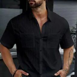 Men Patterned Regular Fit Shirt with Patch Pockets-image-39