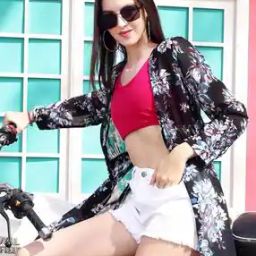 Women Floral Print Regular Fit Front-Open Shrug-46