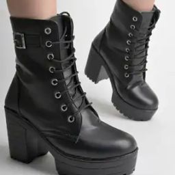 Women Ankle-Length Boots with Lace Fastening-picture-51