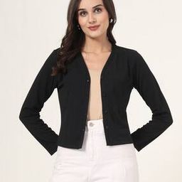 Women V-Neck Shrug with Short Sleeves-picture-44