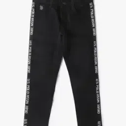 Boys Slim Fit Jeans with Brand Taping-image-8