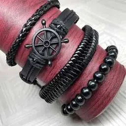Set of 4 Leather Bracelets-31