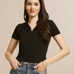 fabflee x ag Women Ribbed Regular Fit Top-picture-2
