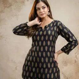 Women Printed V-Neck Straight Kurta Set-image-25