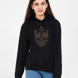 Graphic Print Hoodie with Kangaroo Pocket-picture-42