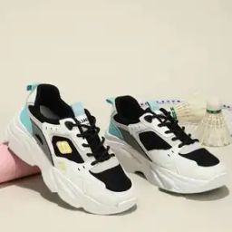Women Colourblock Lace-Up Sneakers-image-2