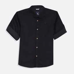 allen solly Boys Slim Fit Shirt with Roll-Up Sleeves-picture-4